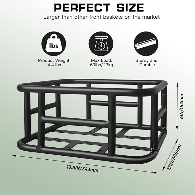 Rear Rack Bike Basket-Metal