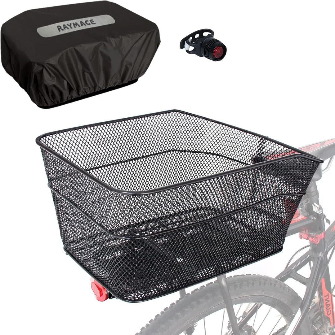 Rear Bike Basket with Waterproof Cover