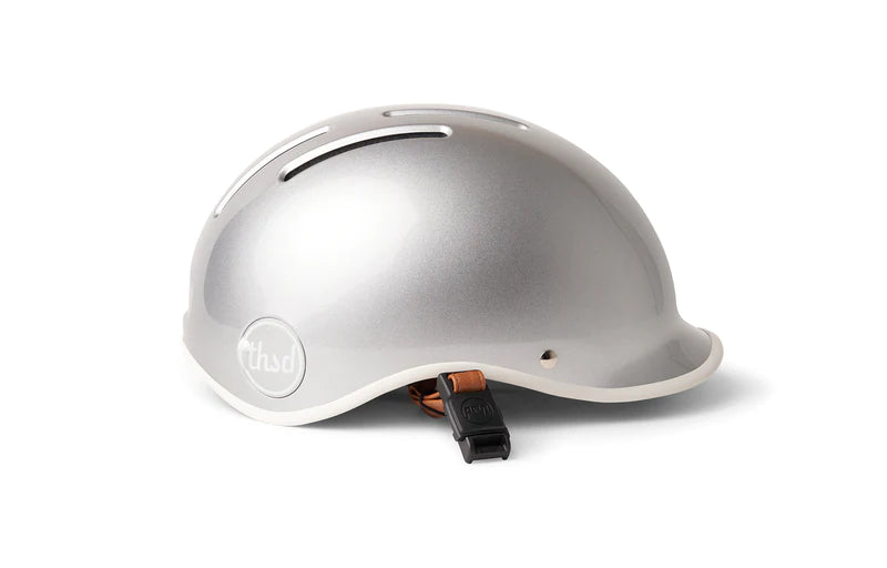 Silver top bike helmet